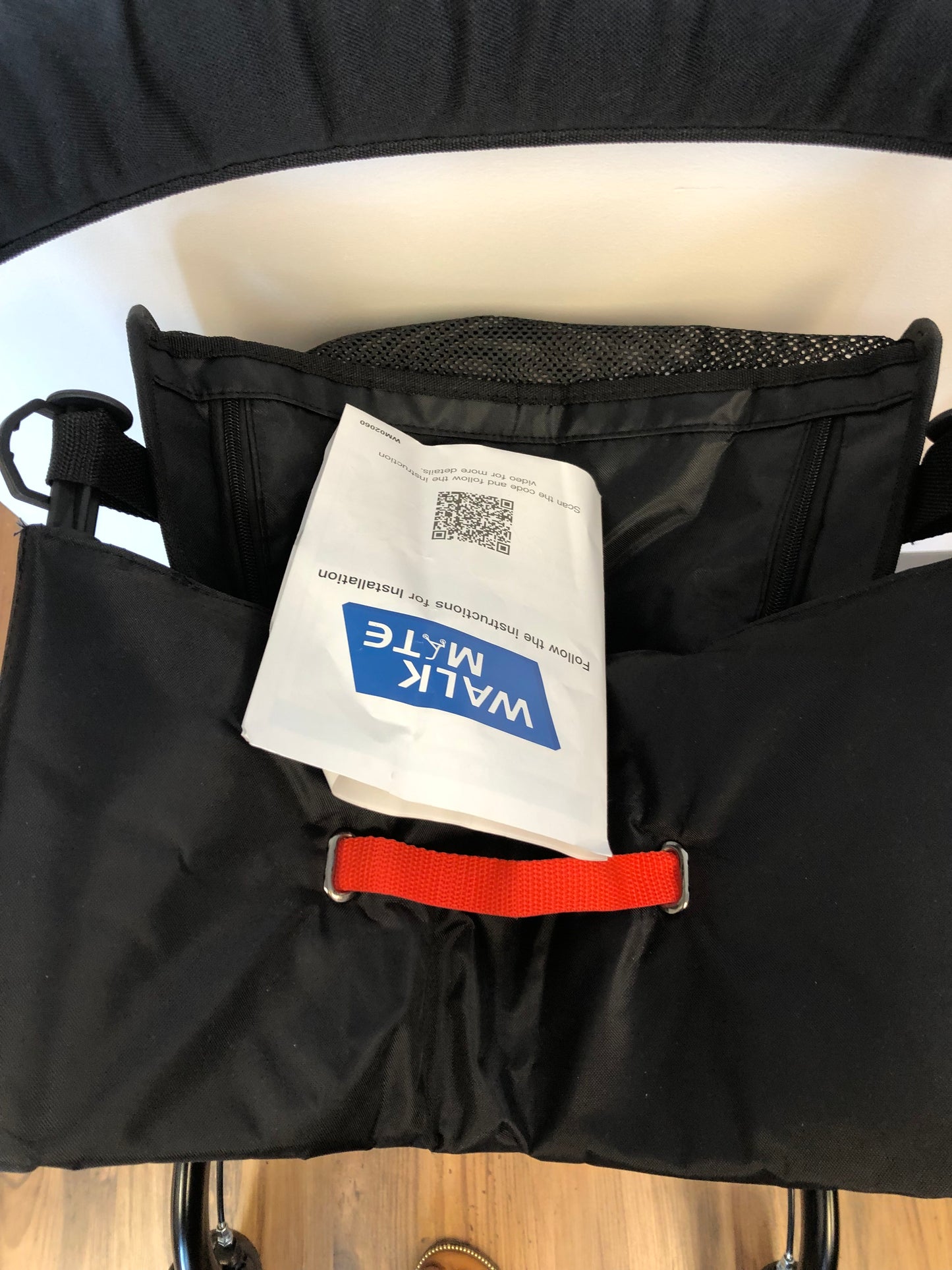 Déambulateur pliable WALK MATE 4 roues avec siège et sac violet