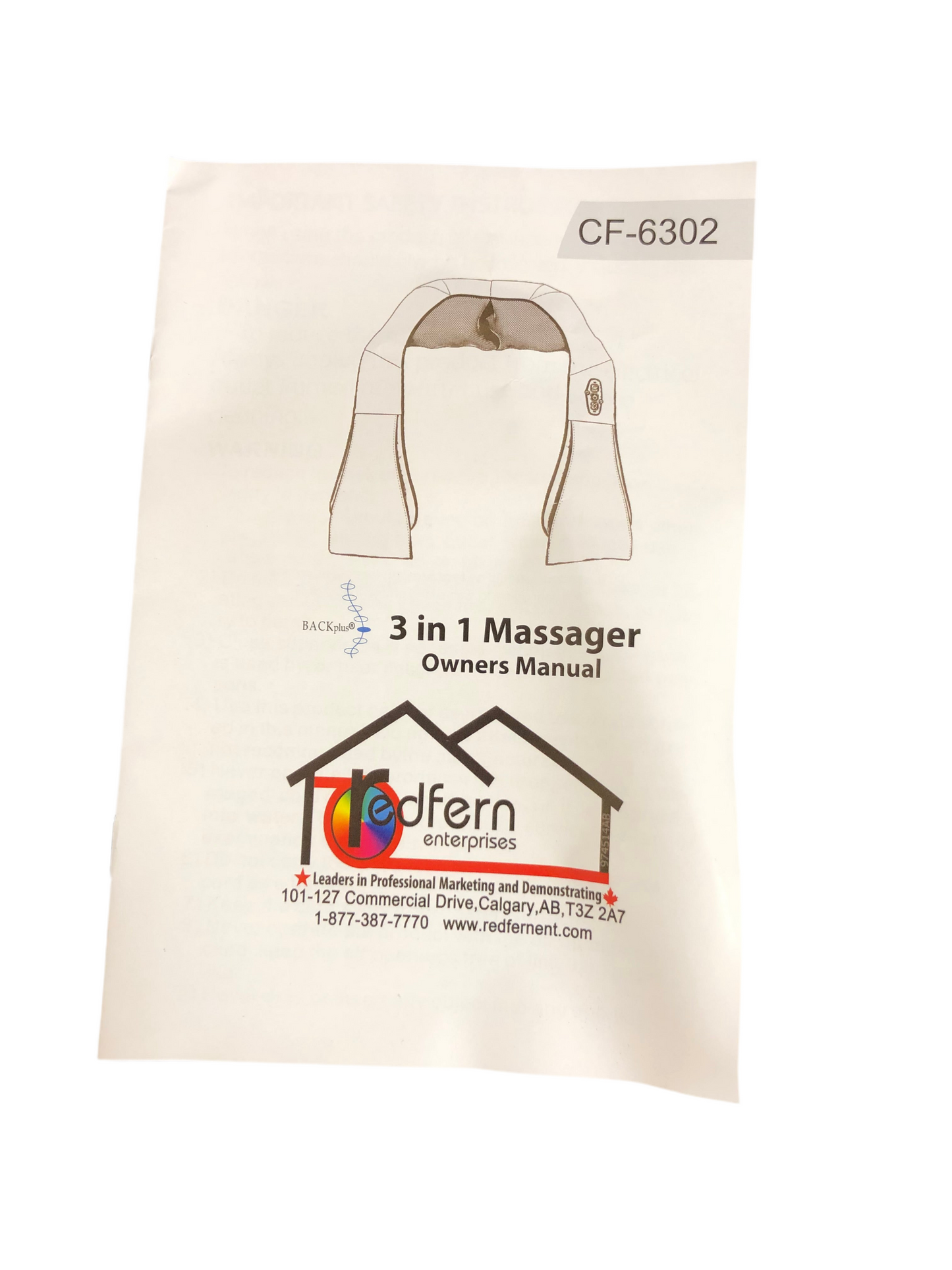 Masseur électrique 3-en-1 CF-6302 – Cou, épaules, dos