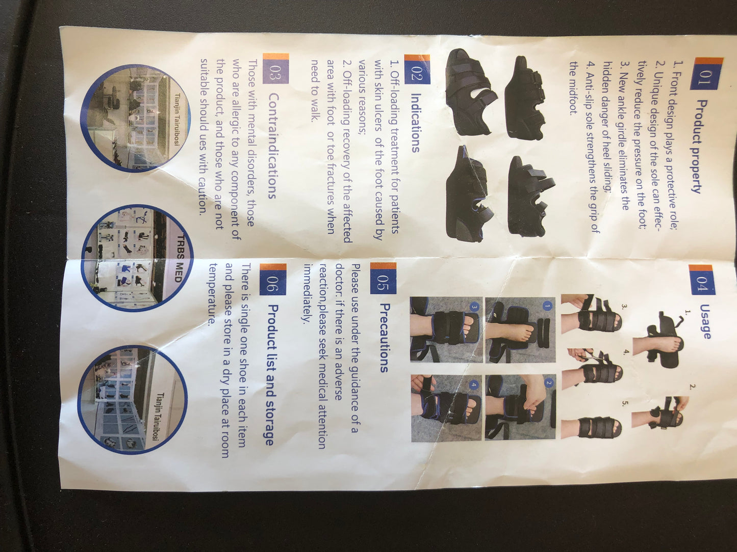 Chaussure orthopédique noire post-opératoire – modèle unisexe