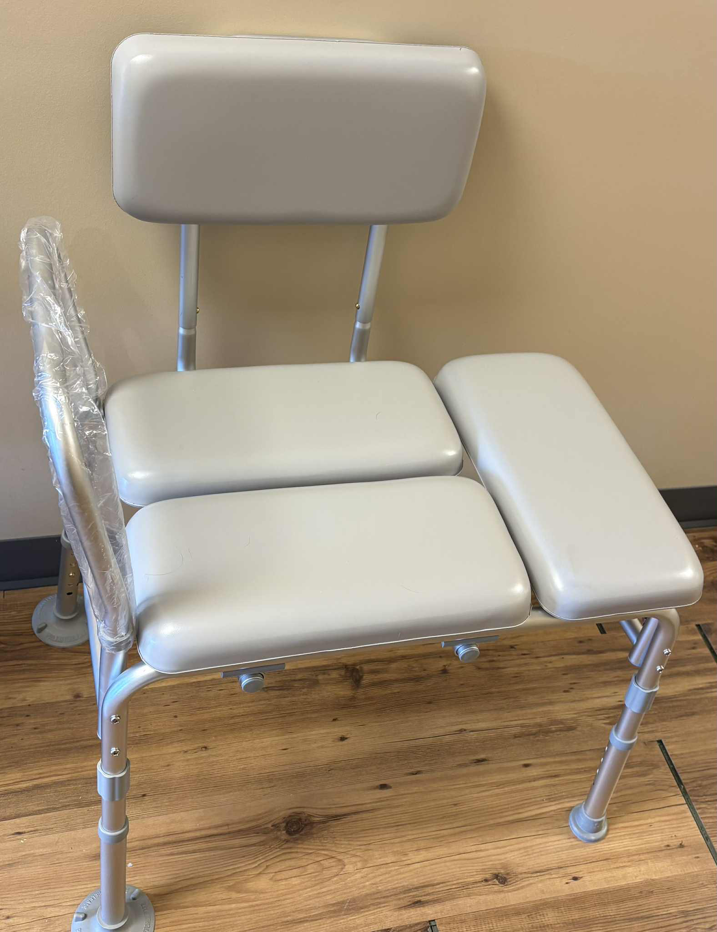 Banc de transfert pour bain rembouré