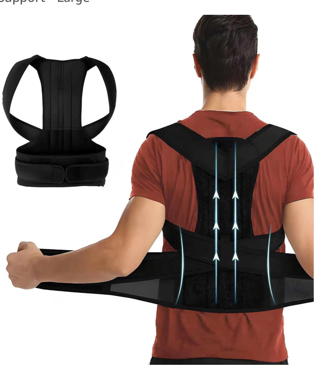 Attelle dorsale et correcteur de posture pour homme et femme, redresseur d'épaules, soutien dorsal complet réglable