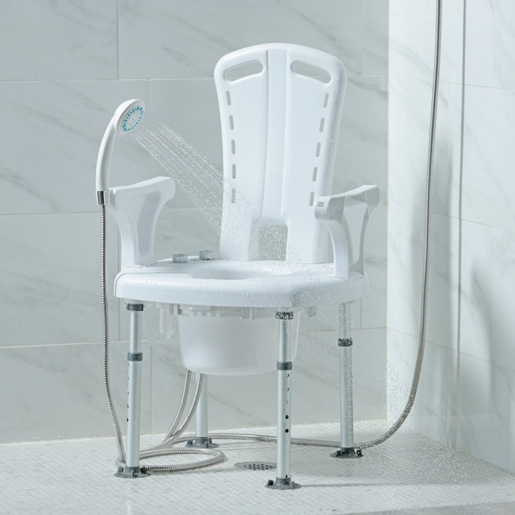 Chaise de douche AquaChair avec bidet intégré — Drive PreserveTech