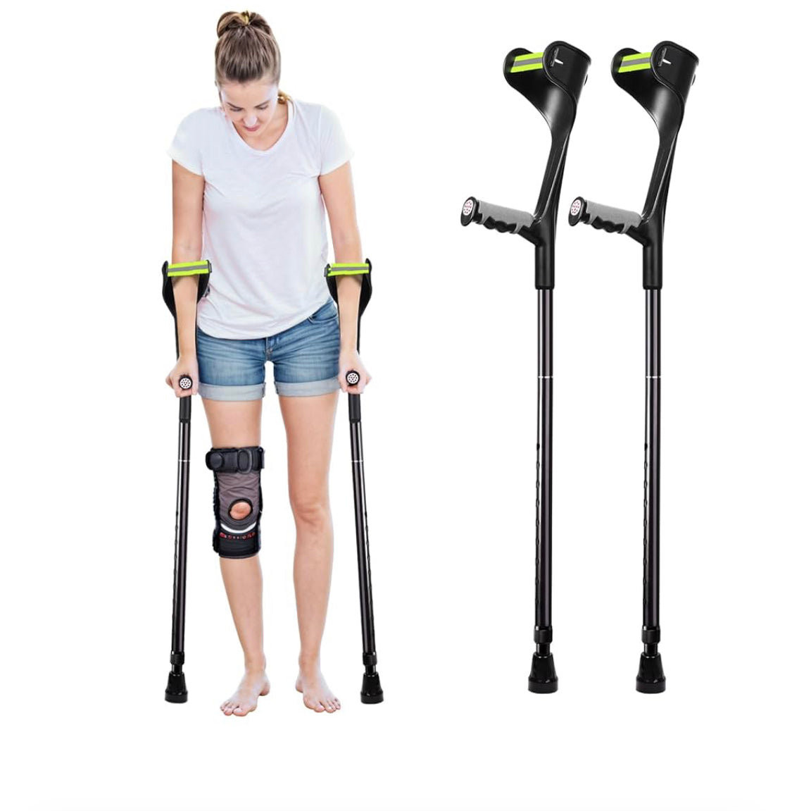 Béquilles d’avant-bras réglables — modèle ergonomique