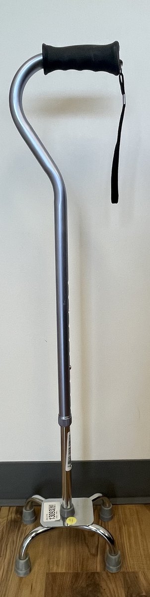 Canne quadripode à large base — hauteur réglable