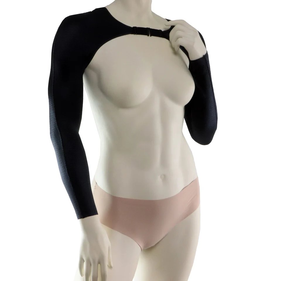 Manchon de compression post-opératoire pour les deux bras (boléro, texturé)