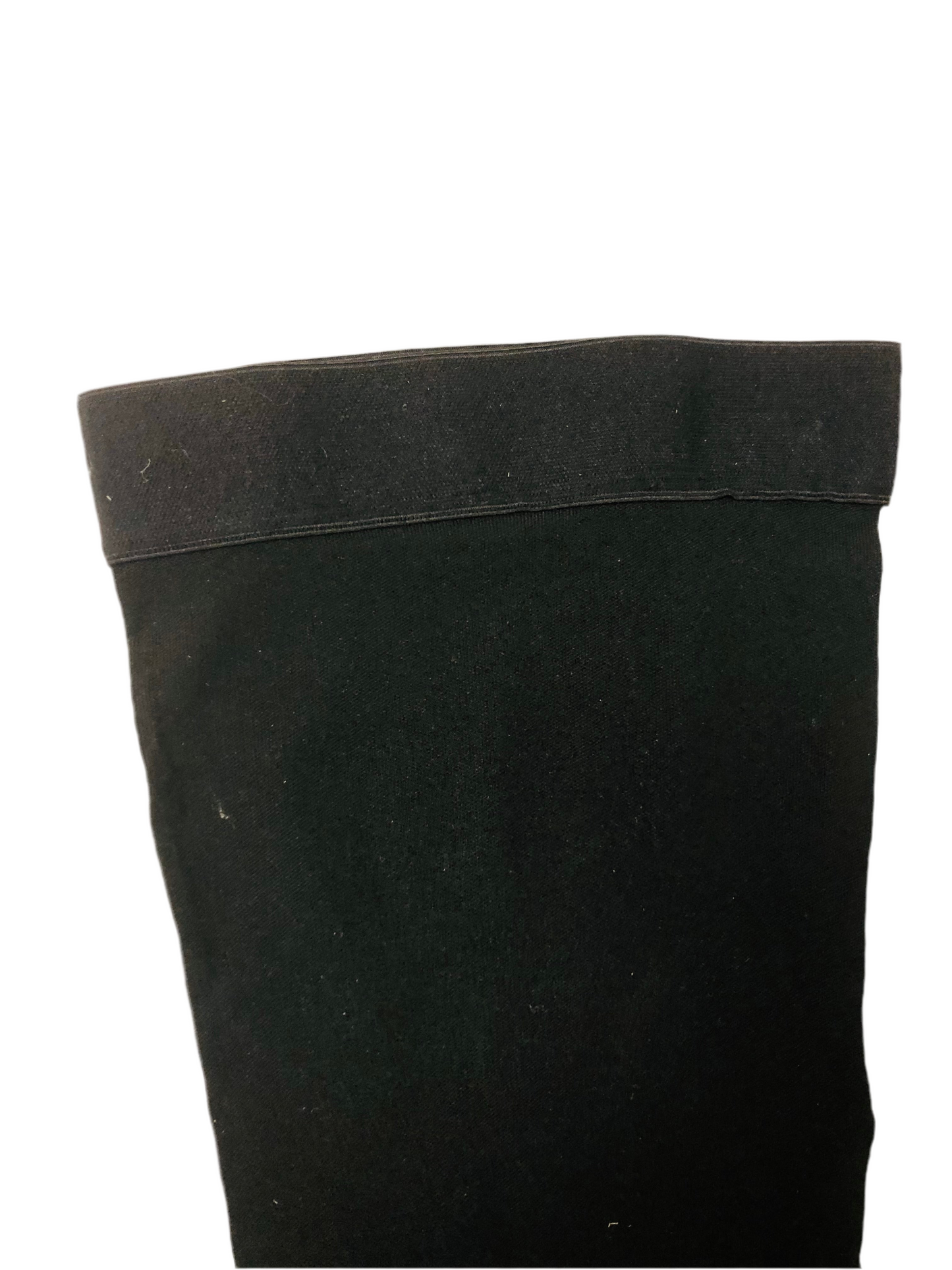 Bas de compression noir avec demi-pied et bande antidérapante en silicone Large