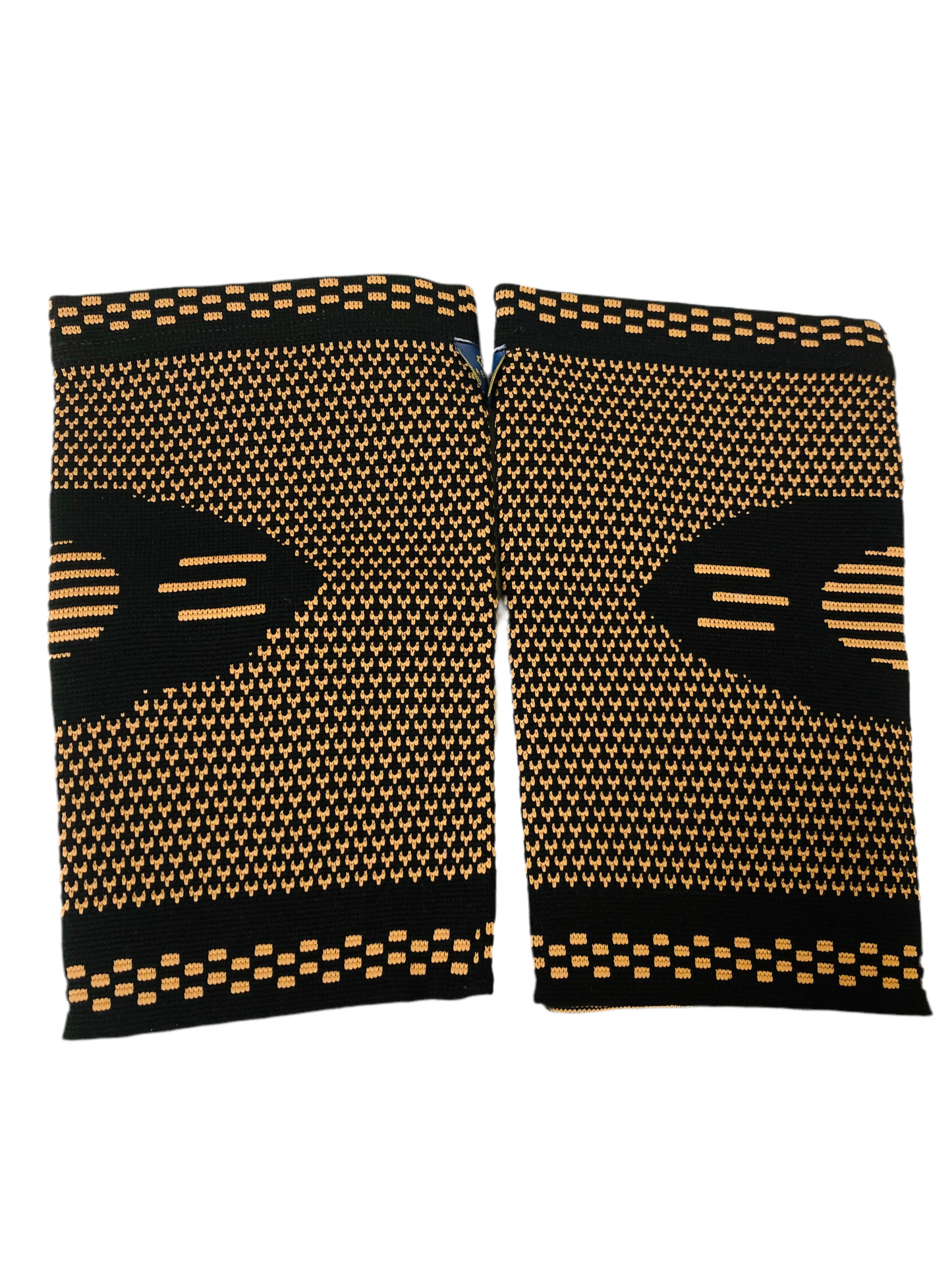 Paire de genouillères de compression sport — Noir et orange