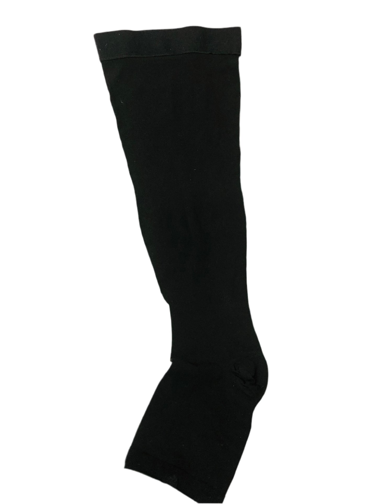 Bas de compression noir avec demi-pied et bande antidérapante en silicone Large