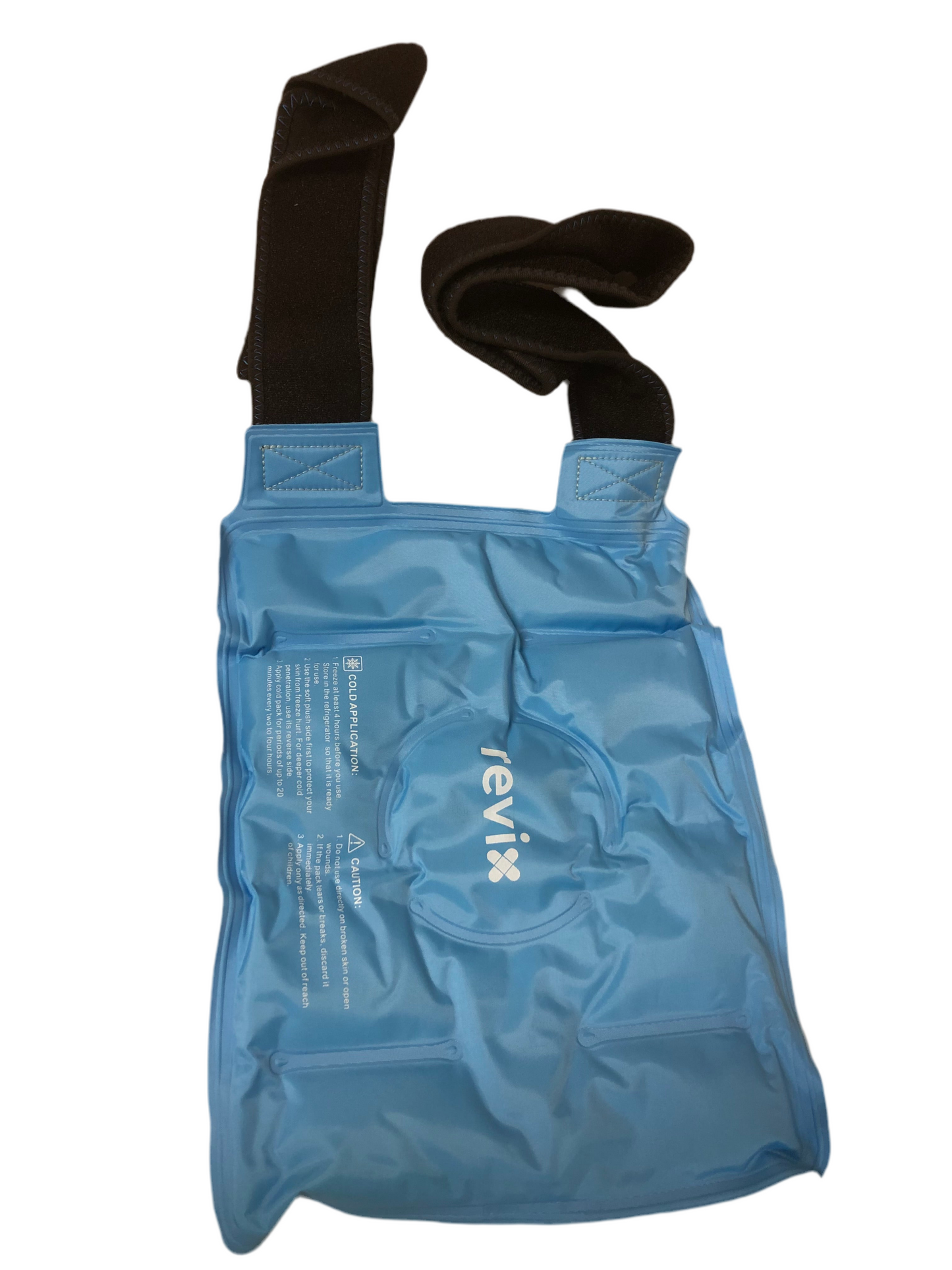 REVIX Knee Ice Pack Wrap — Pochette froide réutilisable pour genou avec doublure douce et sangles ajustables